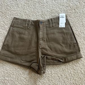 NEW Dark Green Abercrombie & Fitch Jean Shorts
